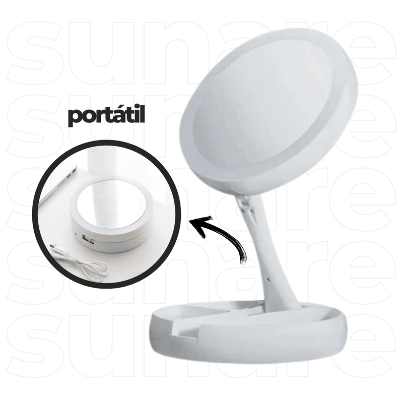 FlexMirror: A Revolução na Maquiagem com Iluminação LED e Zoom 10x! - sunare